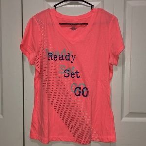 Women's Tek Gear V Neck T Shirt Size XL